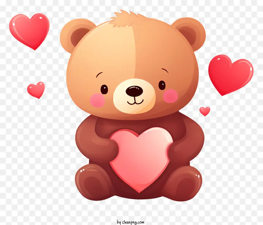O Vetor Plano Minimalizado Ilustrar，Valentine Teddybear PNG