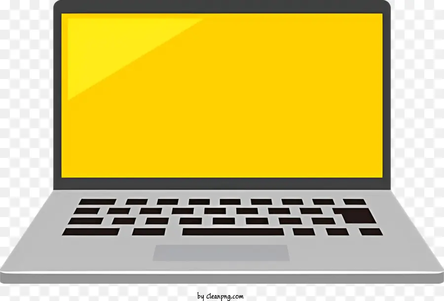 Computador Portátil，Amarelo Tela PNG
