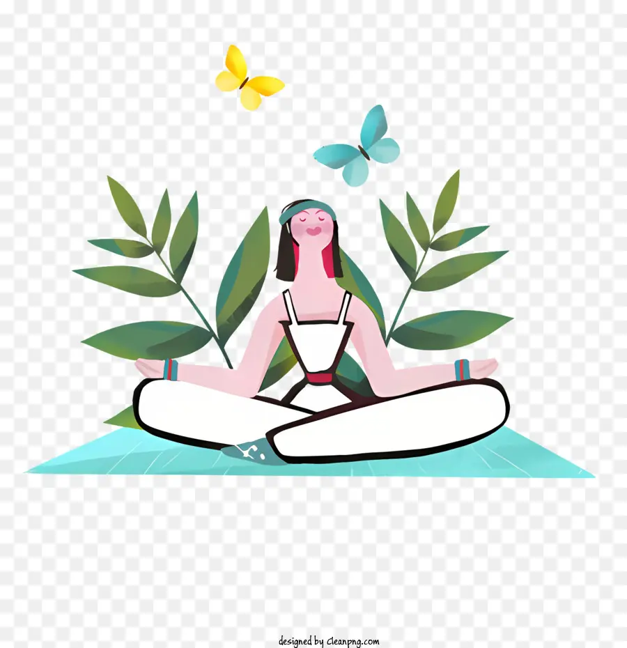 Yoga，Mulher Com Roupas Brancas PNG