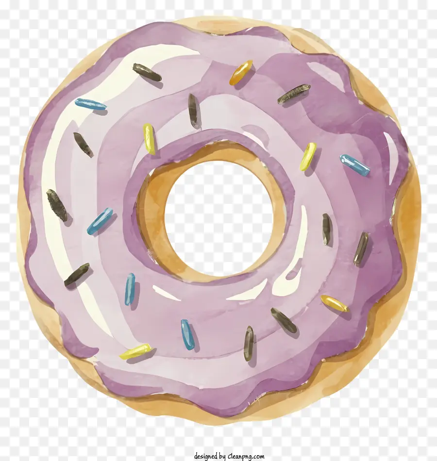 Cartoon，Donut Fosco Rosa PNG