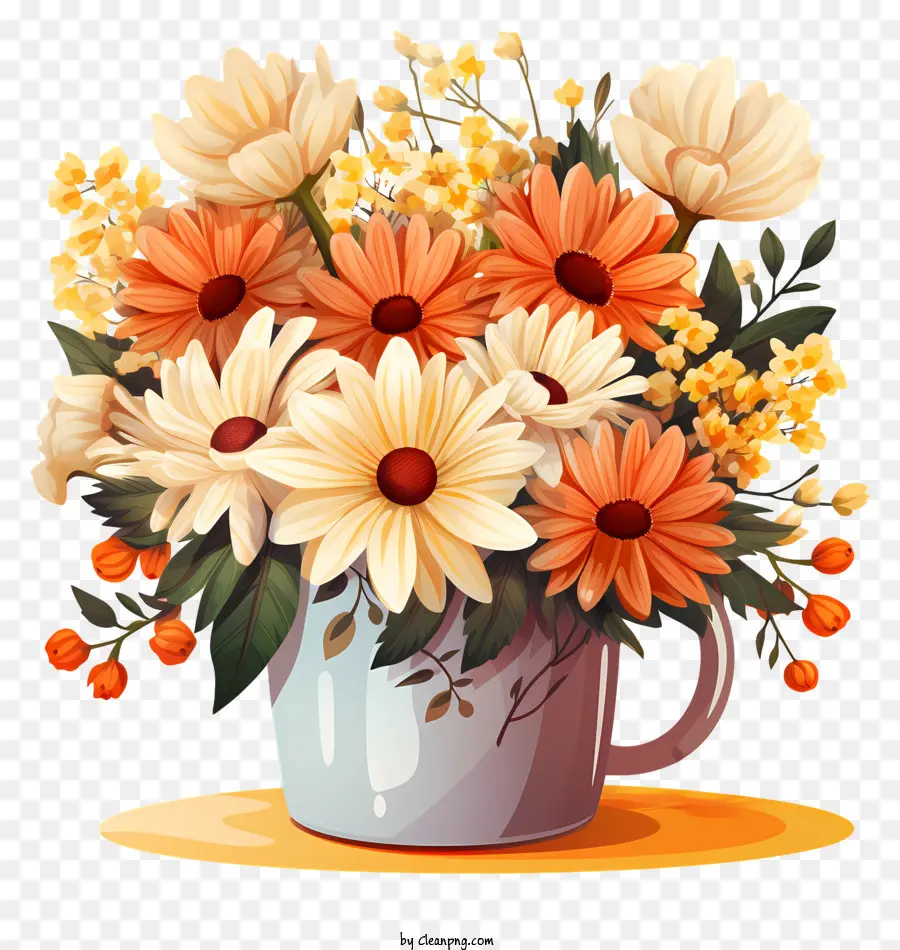 Flores Do Café，Vaso PNG