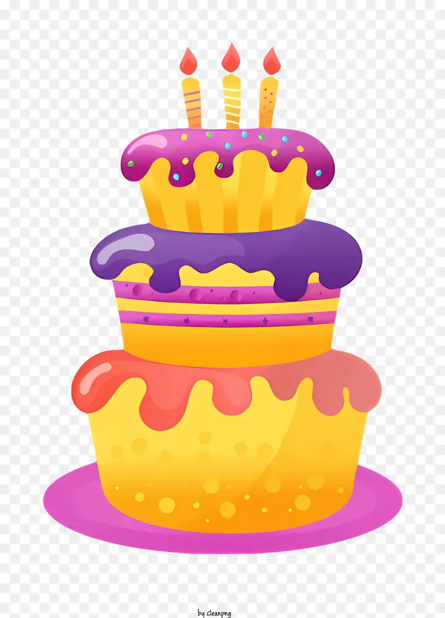 Bolo De Aniversário，Bolo De Aniversário Amarelo PNG