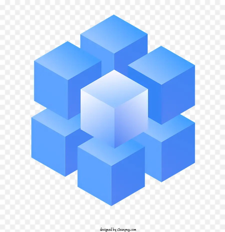 Cubo De Pilha，Azul Cubos PNG