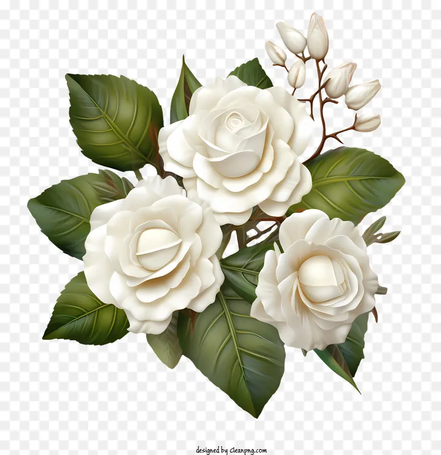 Flor Branca De Rosa，Flores Brancas PNG