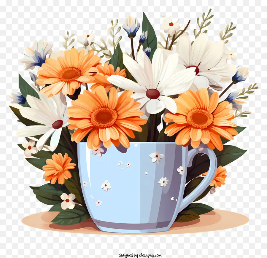 Flores Do Café，Vaso De Flores PNG