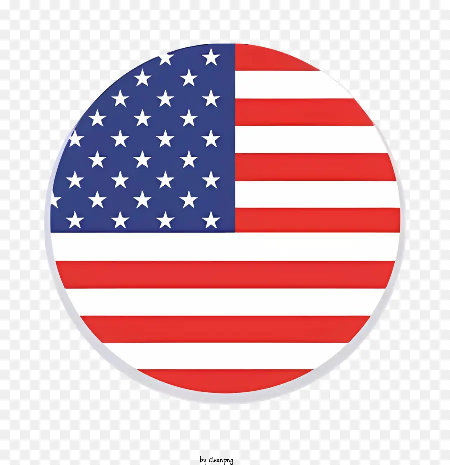 Bandeira Americana，Circular Adesivo PNG