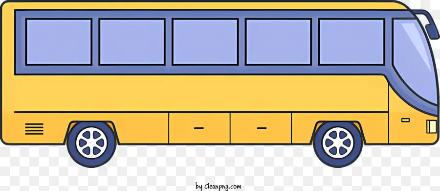 ônibus Amarelo，Azul Do Windows PNG