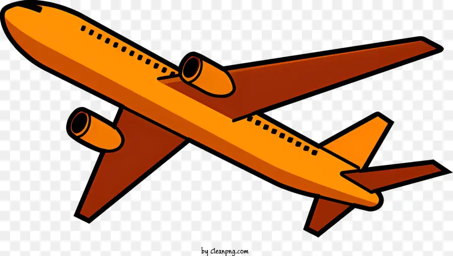 Cartoon Avião，Avião No Meio Do Voo PNG