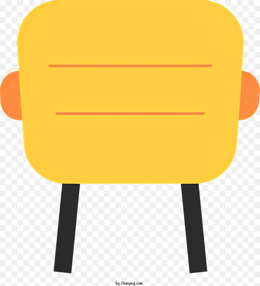Cadeira De Escritório Amarelo，Cadeira De Base De Madeira PNG