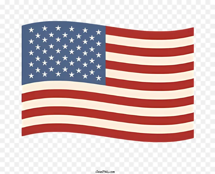 Bandeira Americana，Bandeira Tremulando PNG
