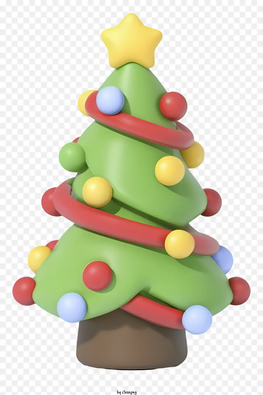 Cartoon，Árvore De Natal De Plástico Pequeno PNG