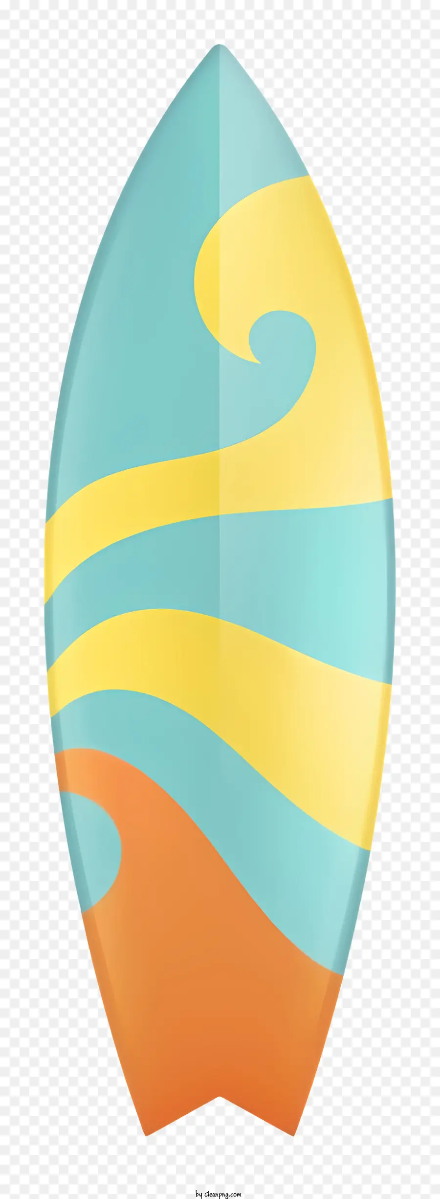 Prancha De Surf，Azul E Amarelo PNG