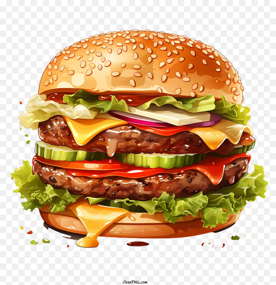 American Burger，Burger PNG