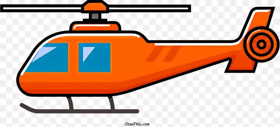 Helicóptero Laranja，Frente De Helicóptero à Direita PNG