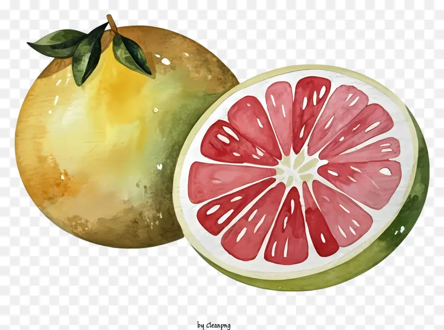 Cartoon，Toranja Vermelha Fatiada PNG