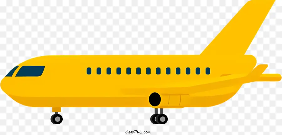 Amarelo Avião，Motores Em Execução PNG