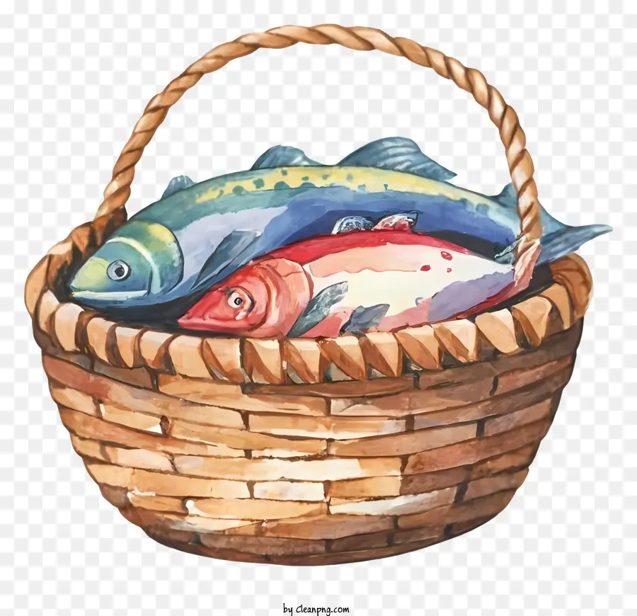 Desenho Animado，Cesta De Peixe PNG