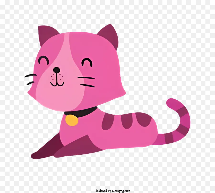 Gato Preto，Cor De Rosa Gato PNG