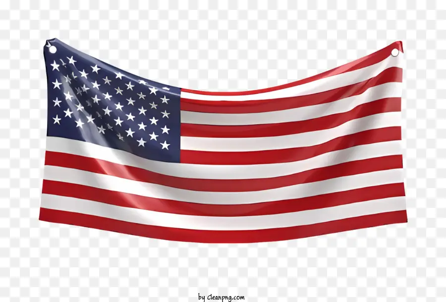Bandeira Americana，Black Background PNG