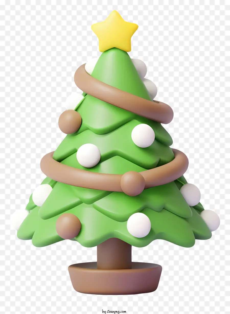 Cartoon，árvore De Natal Verde PNG