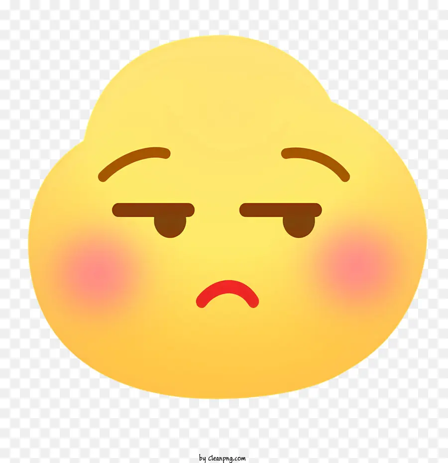 ícone，Emoji Não Divertido PNG