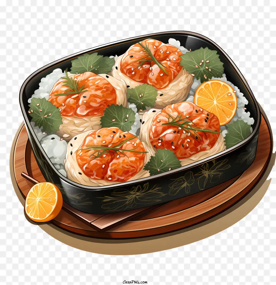 Caixa De Bento，Sushi PNG