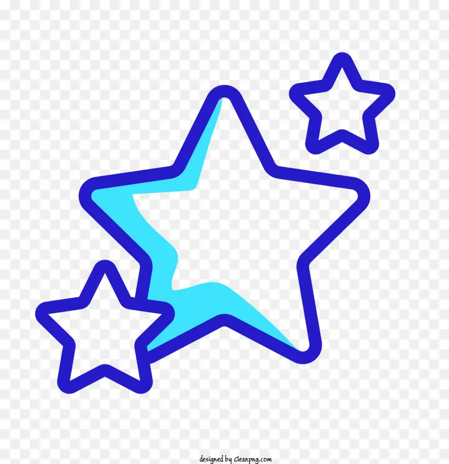 Estrelas Estilizadas，Design Minimalista PNG