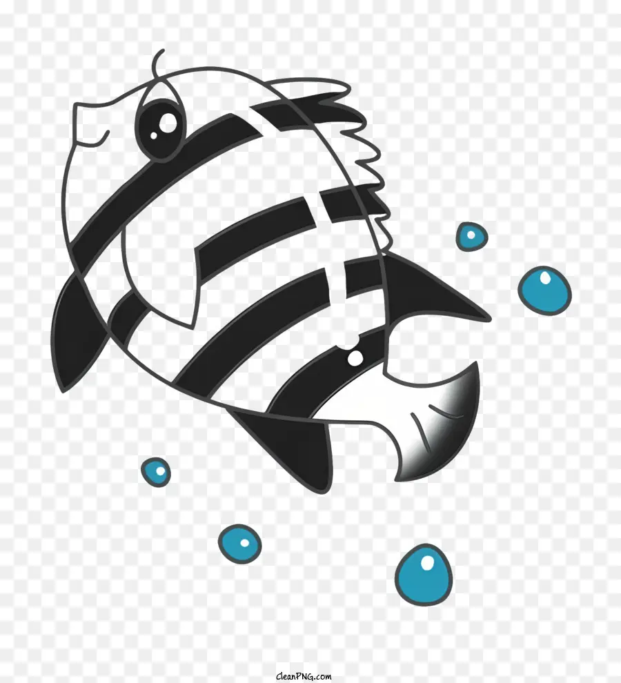 Peixe，Preto E Branco PNG