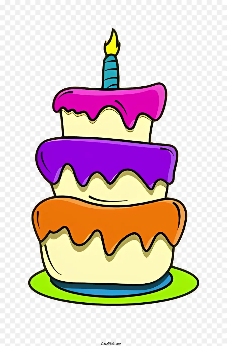 Bolo De Aniversário，Bolo Arco íris PNG