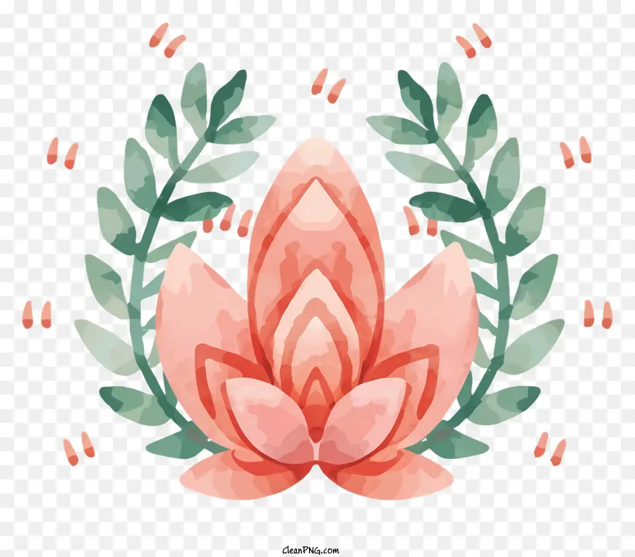 Cartoon，Aquarela Flor De Lótus PNG