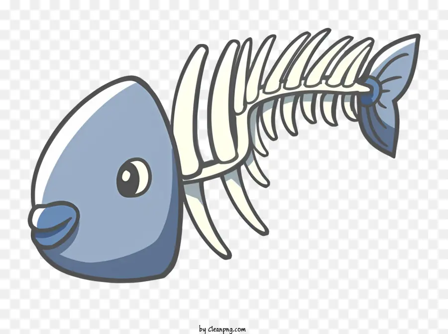 Esqueleto De Peixe，Ossos De Peixes De Desenho Animado PNG