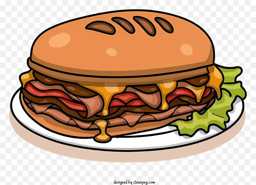 Cartoon，Hamburger PNG