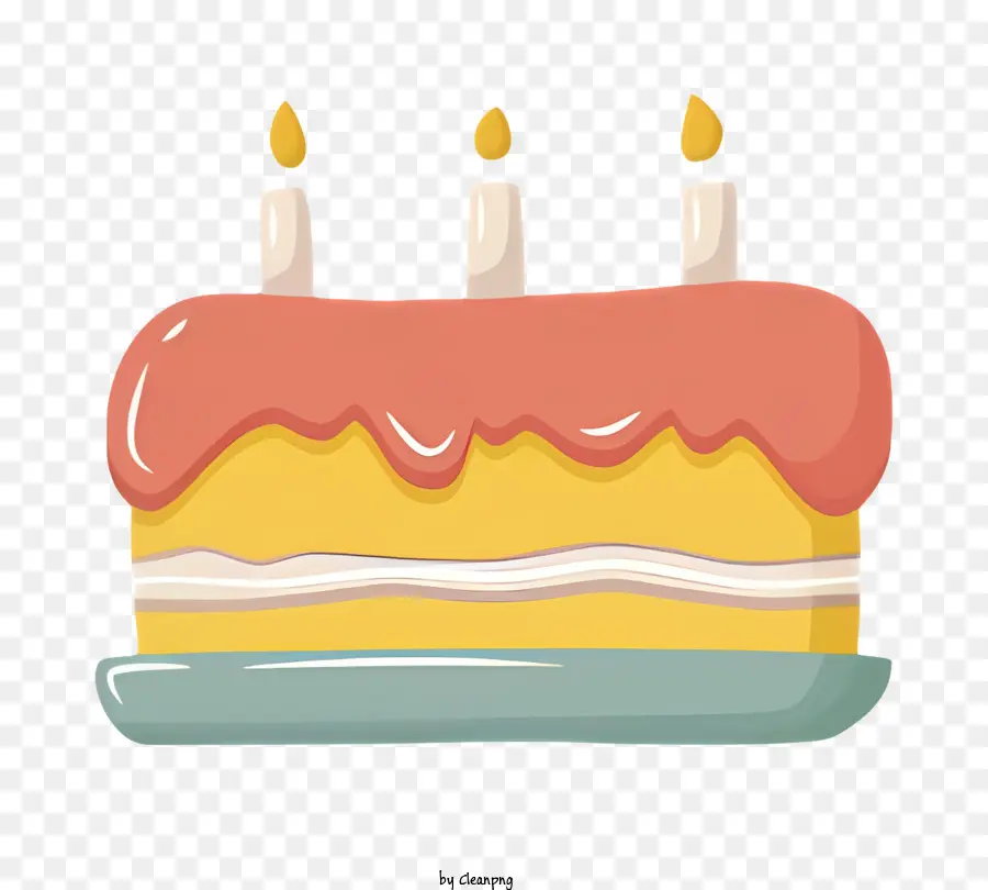 Bolo De Aniversário，Velas PNG