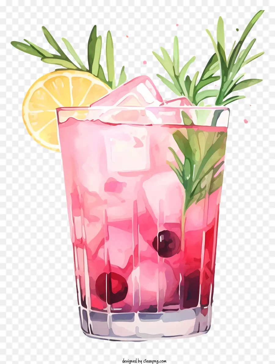 Cocktail，Pintura Em Aquarela PNG