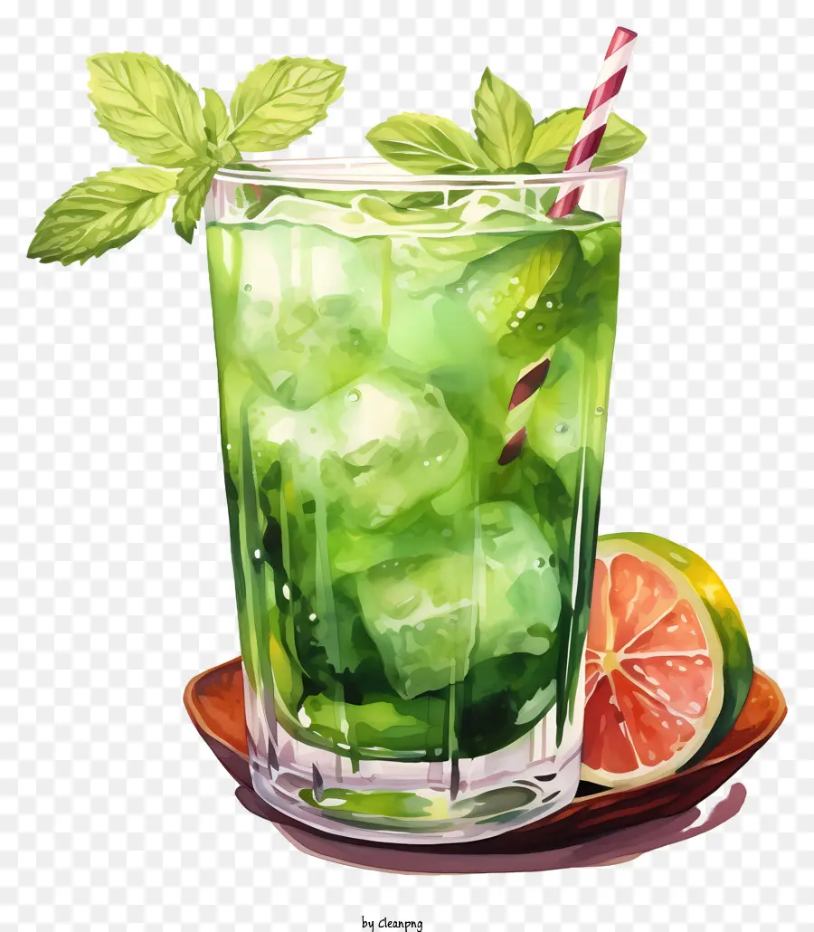Cocktail，Bebida Verde PNG