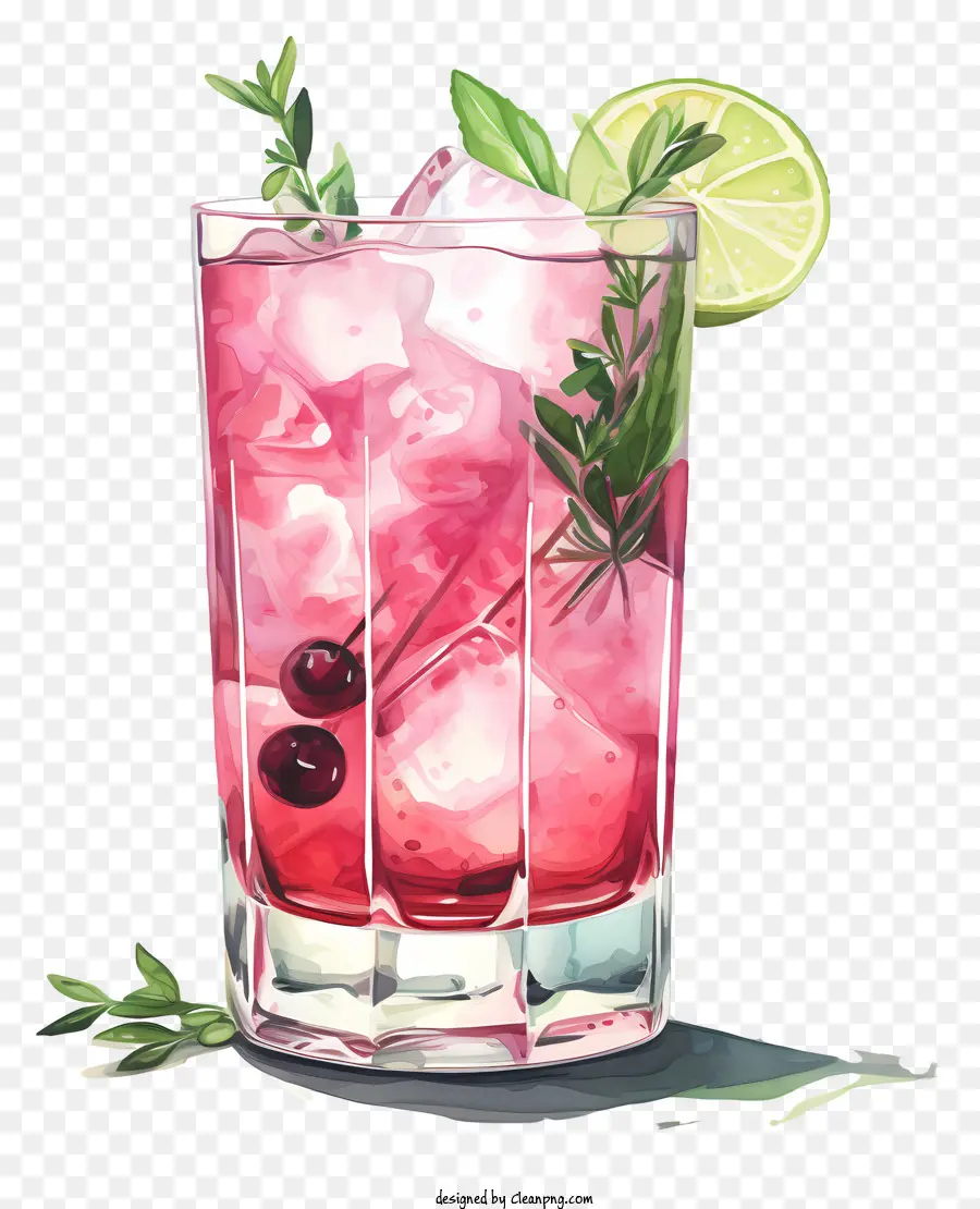 Cocktail，Bebida Cor De Rosa PNG