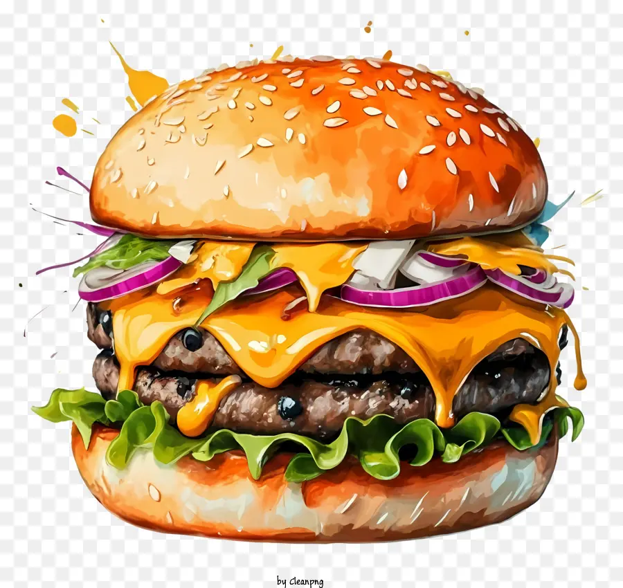 Cartoon，Hamburger PNG