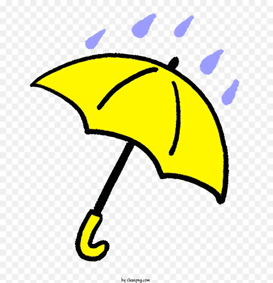 Cartoon，Guarda Chuva Amarelo PNG