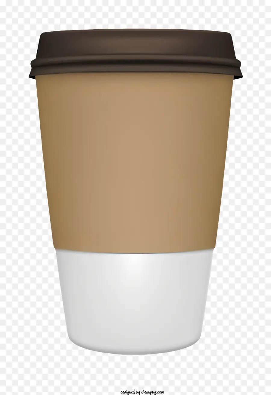 Branco Do Copo De Papel，Aro Marrom PNG