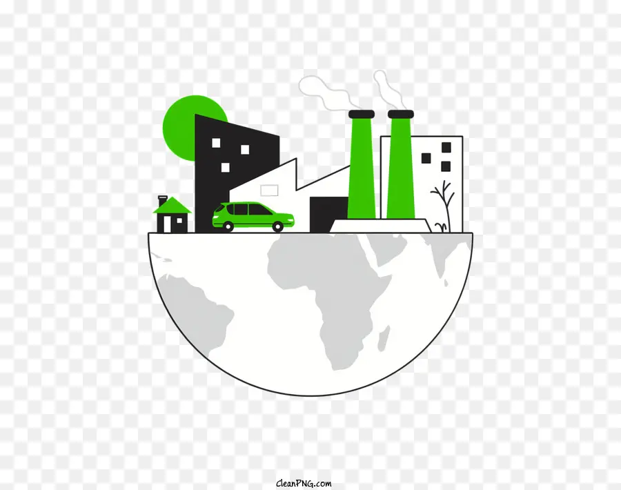 Poluição Industrial，Impacto Ambiental PNG