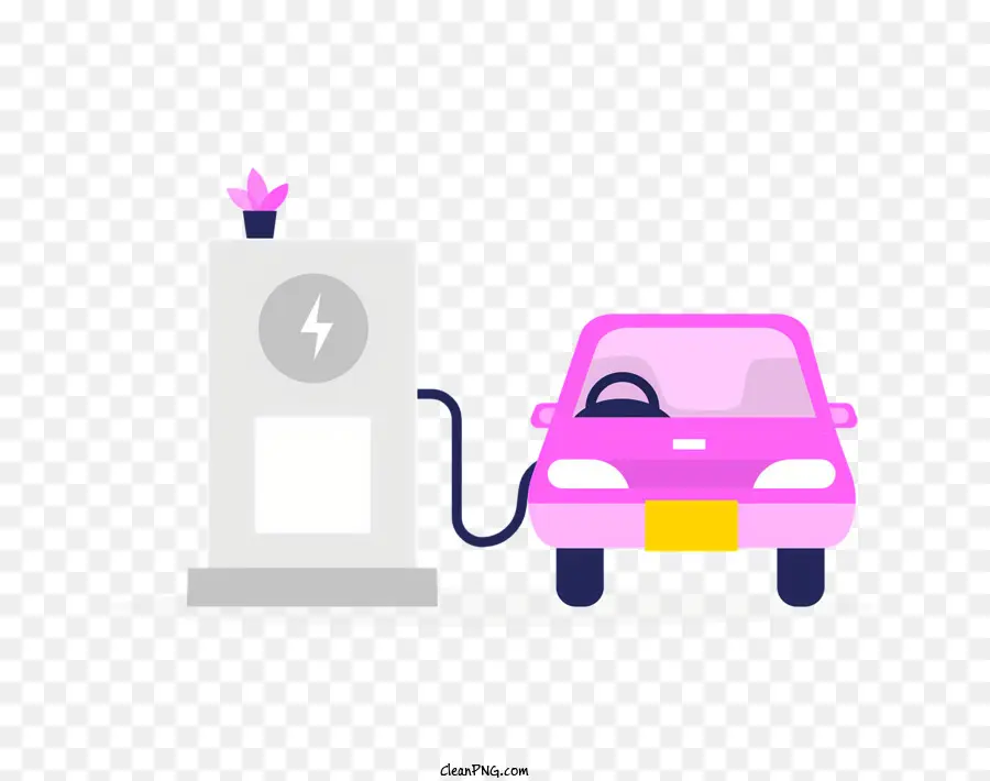 Cartoon，Estação De Carregamento De Carros Elétricos PNG