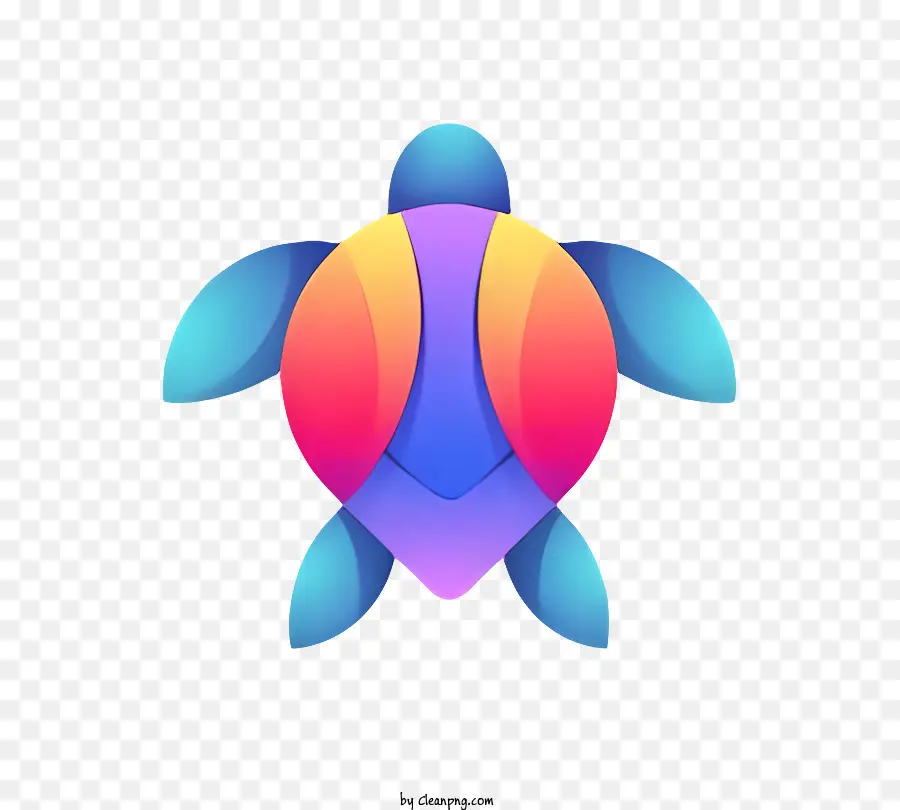 Tartaruga Marinha Colorida，Cabeça Em Forma De Coração PNG