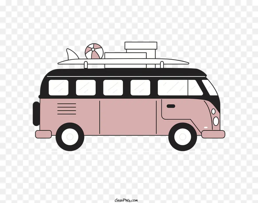 Cartoon，ônibus Volkswagen Vintage PNG