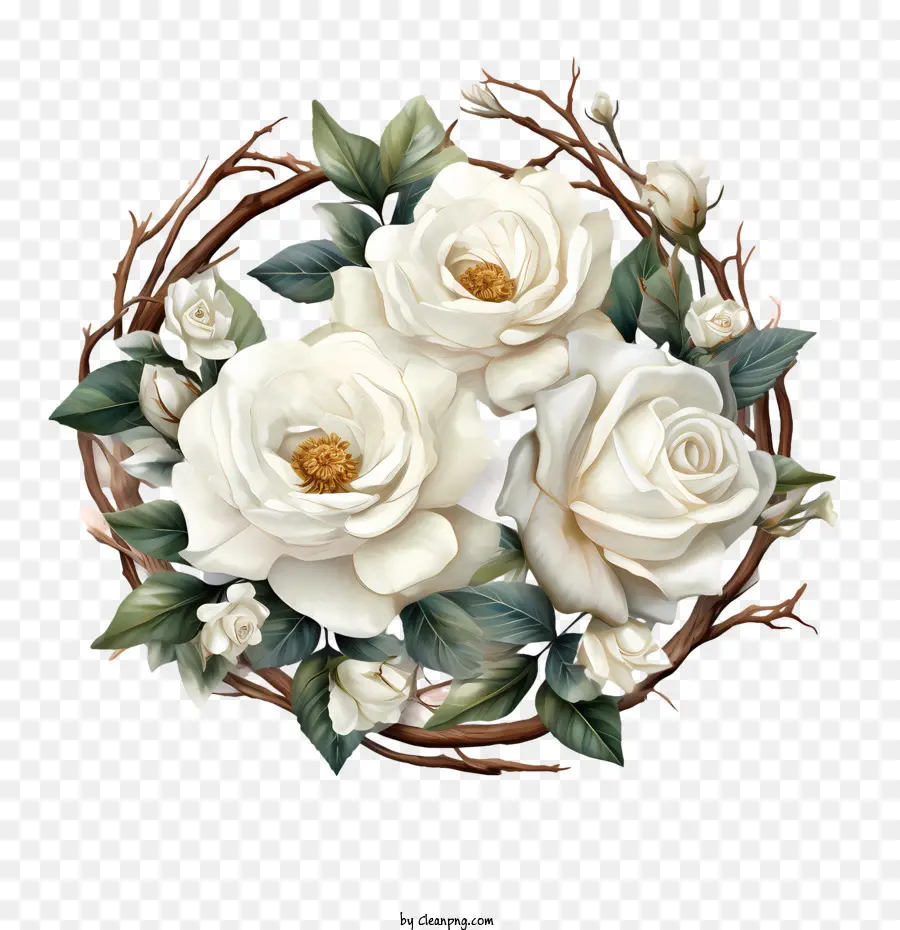 Flor Branca De Rosa，Flores PNG