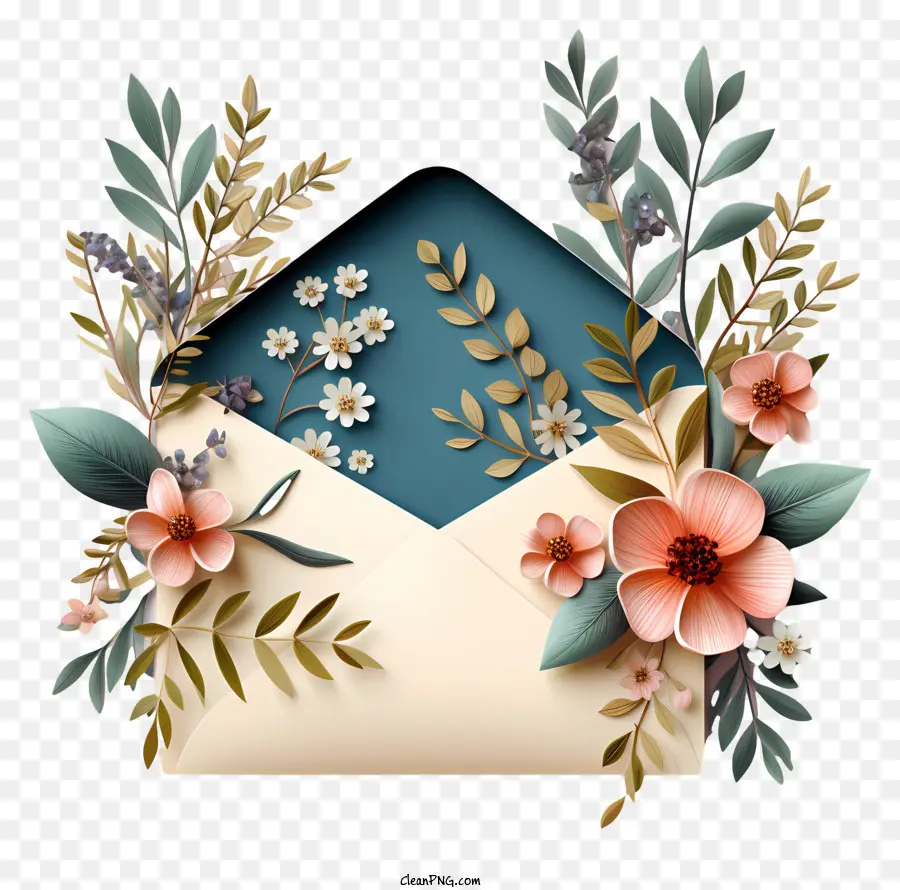 Envelope，Flores De Papel PNG