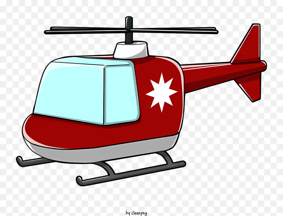 Helicóptero，Vermelho PNG