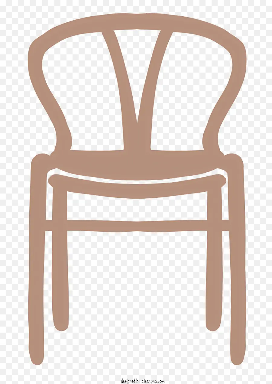 Cadeira De Design，Cadeira De Estrutura De Madeira PNG