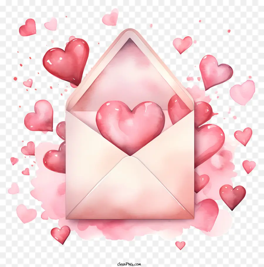 Coração De Envelope，Heartshaped Envelope PNG