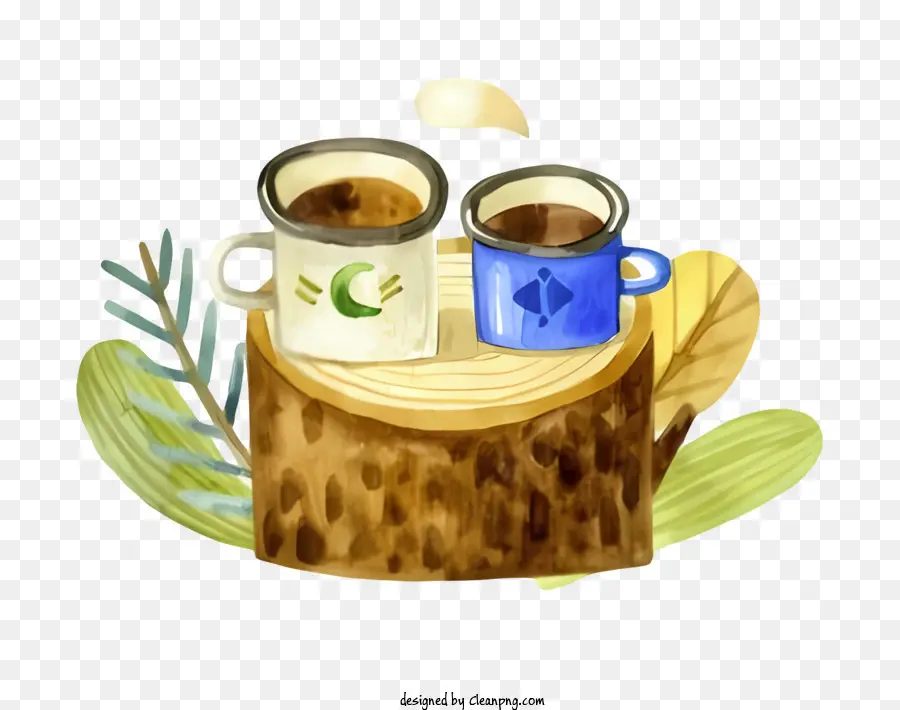 Xícara De Café，Palitos De Madeira PNG