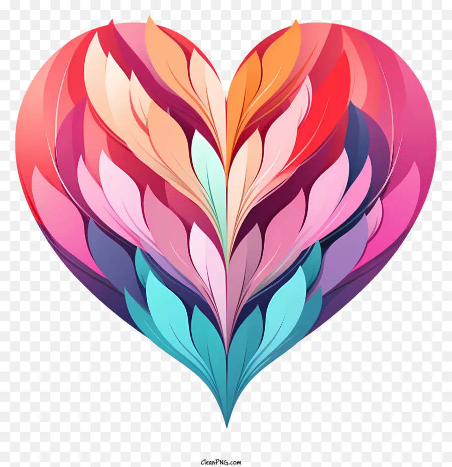 Coração，Design De Coração Colorido PNG